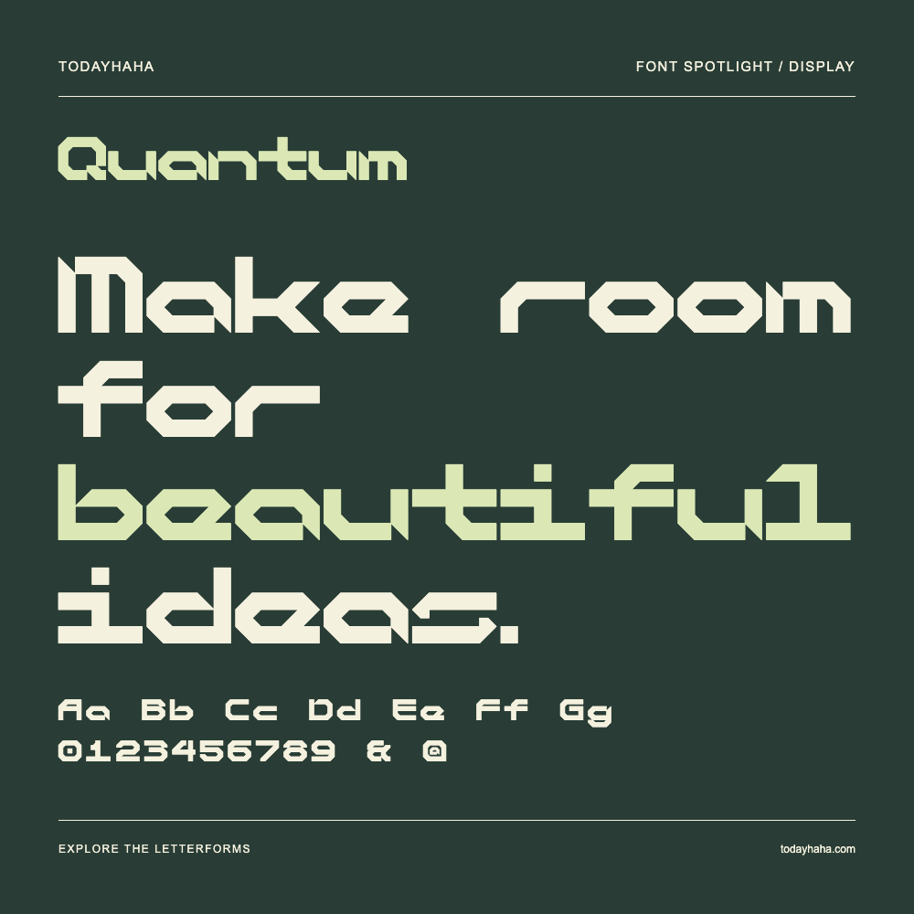 Quantum — Typography poster with sample text