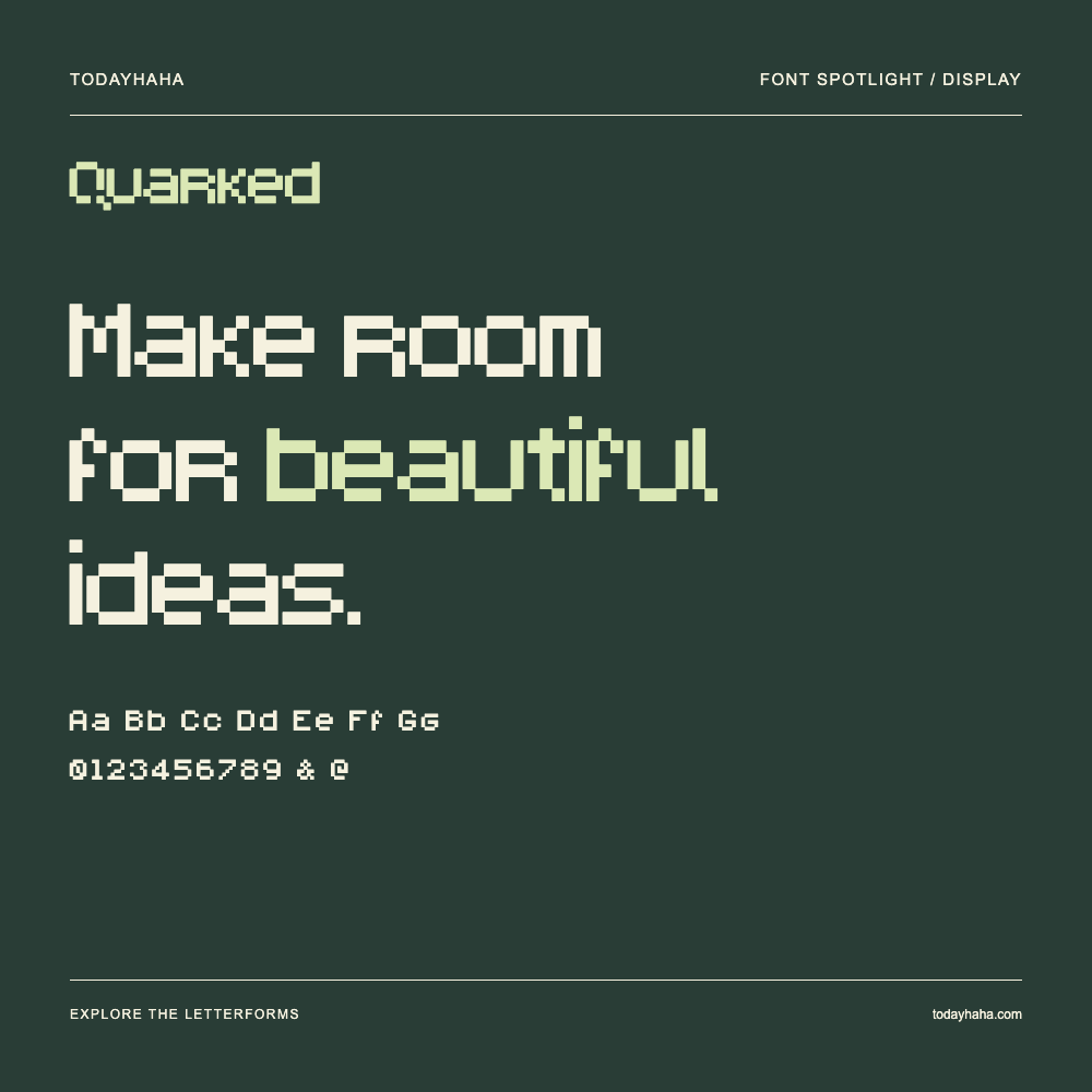 Quarked — Typografieposter mit Beispieltext