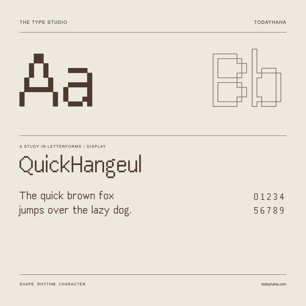 QuickHangeul — Estudio de letras con una frase y números