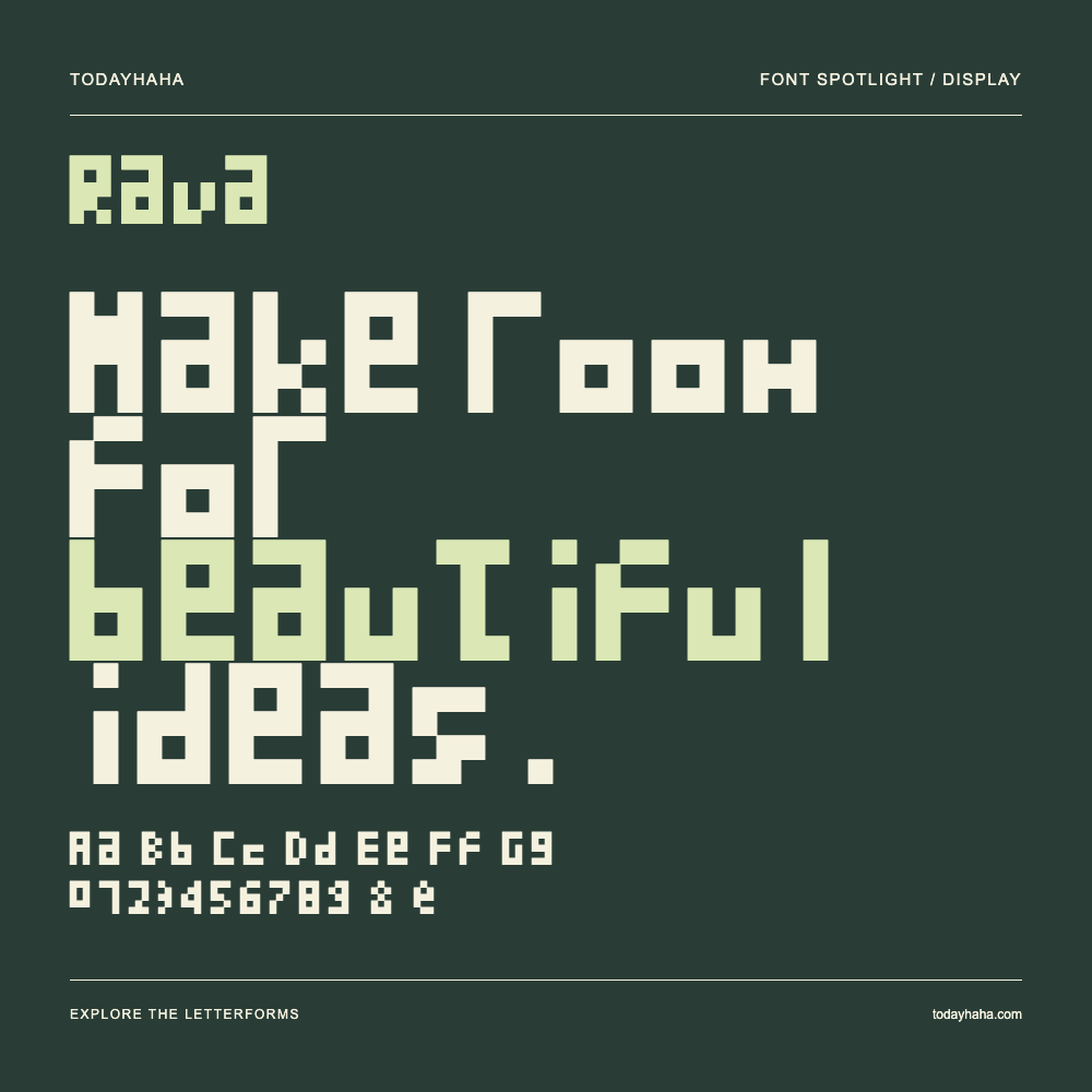 Rawa — Typografieposter mit Beispieltext