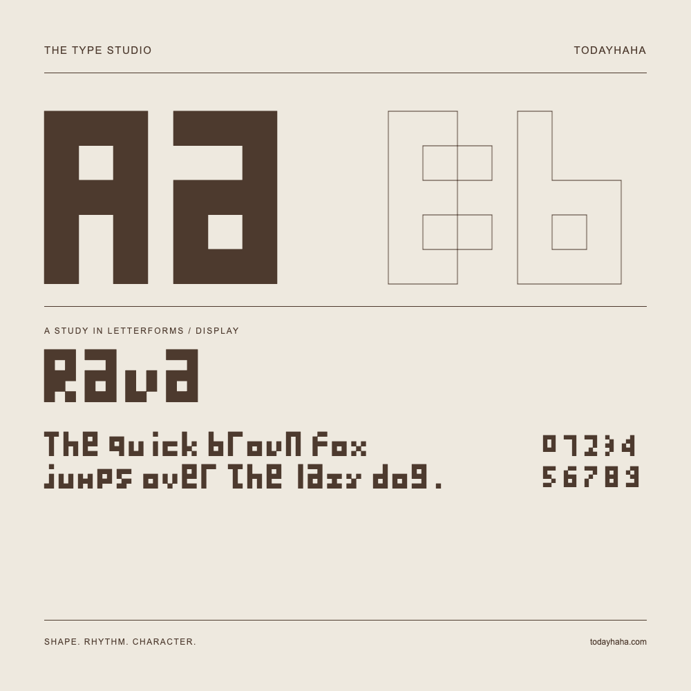 Rawa — Buchstabenstudie mit Beispielsatz und Ziffern