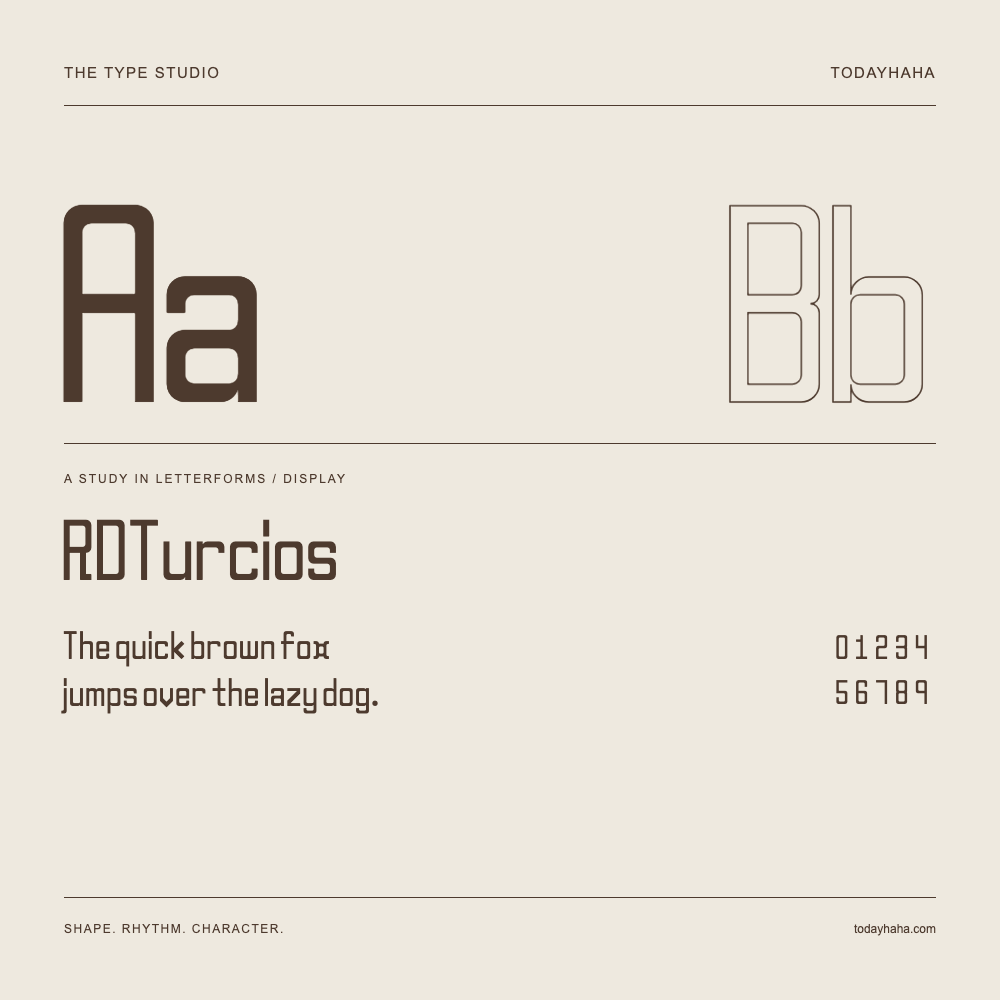 RDTurcios — Estudio de letras con una frase y números