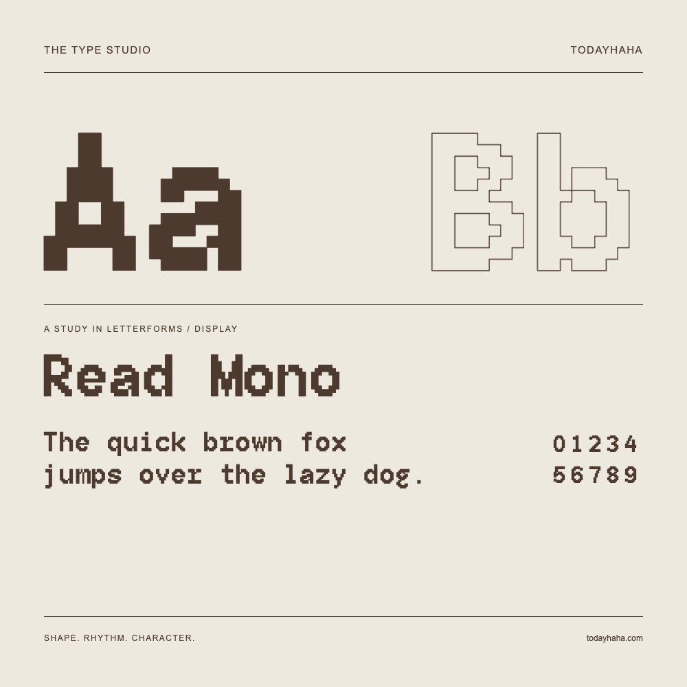 Read Mono — Estudio de letras con una frase y números