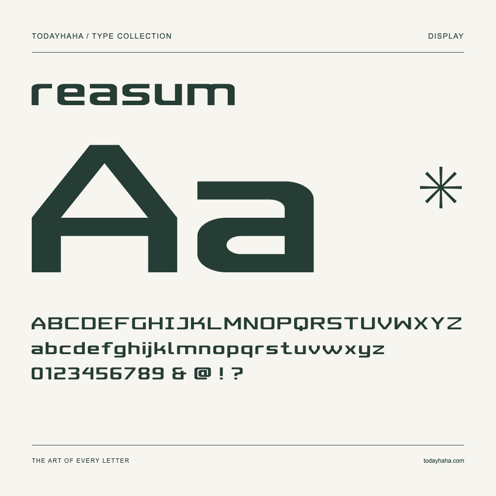 reasum — Muestra de mayúsculas, minúsculas y números