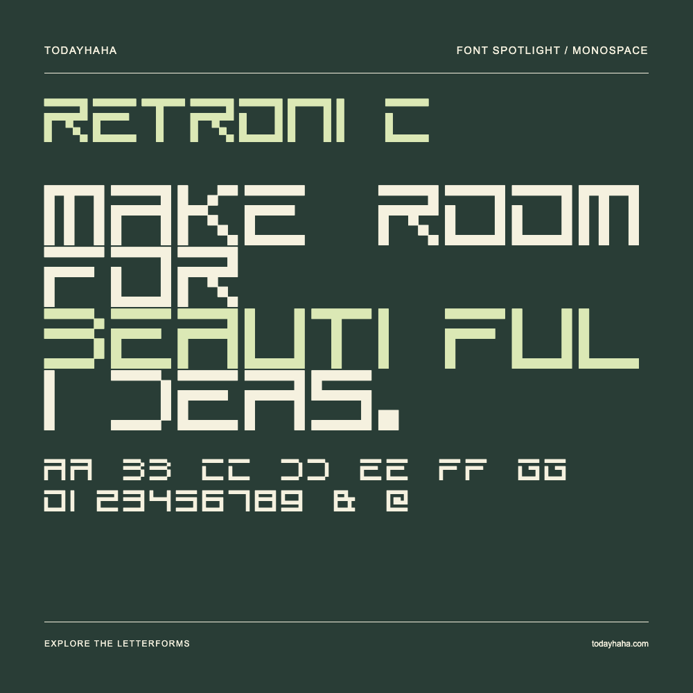 Retronic — Poster tipografico con testo di esempio