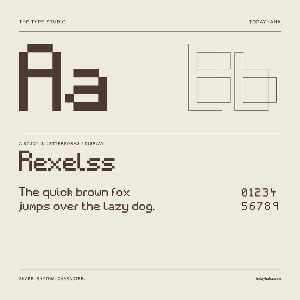 Rexelss — Étude des lettres avec une phrase et des chiffres