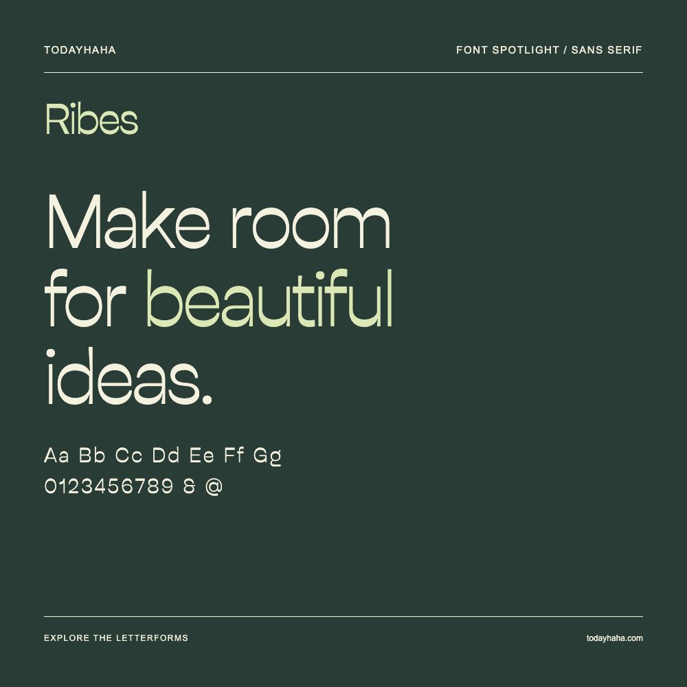 Ribes — Typography poster with sample text