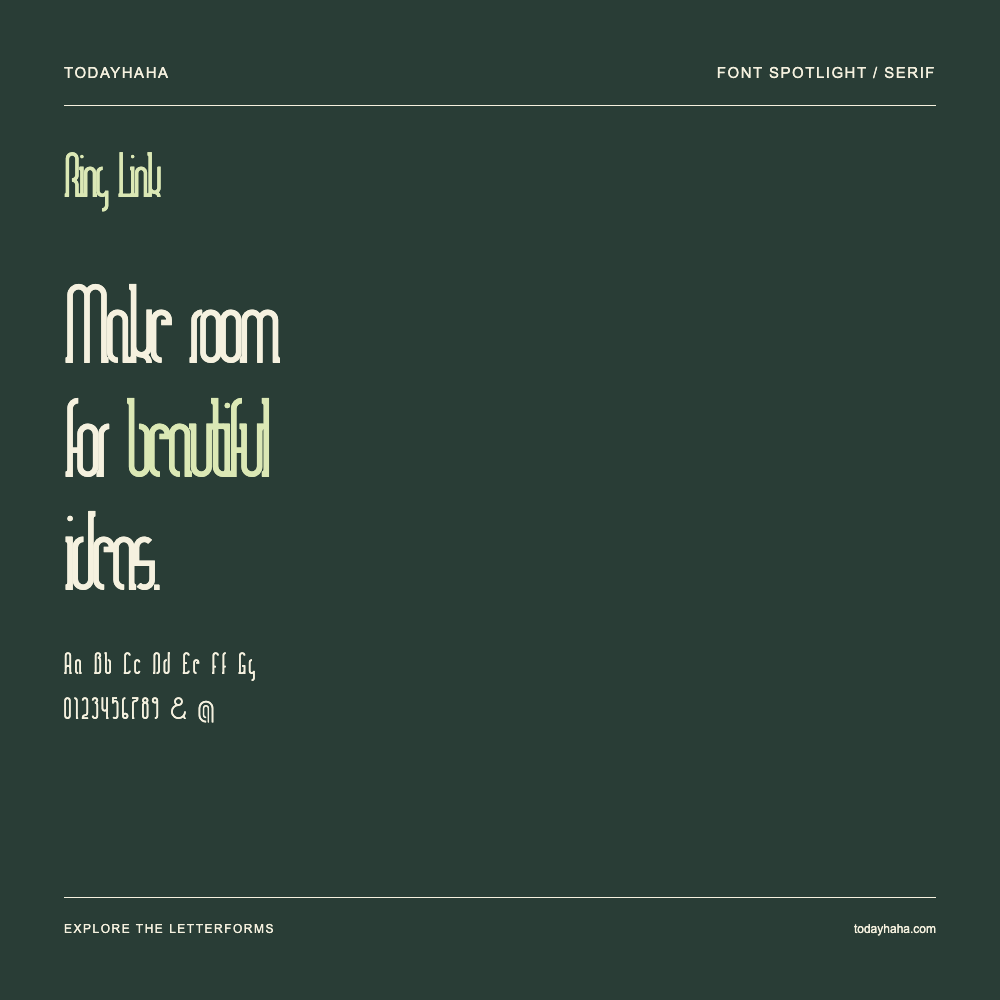 Ring Link — Typography poster with sample text