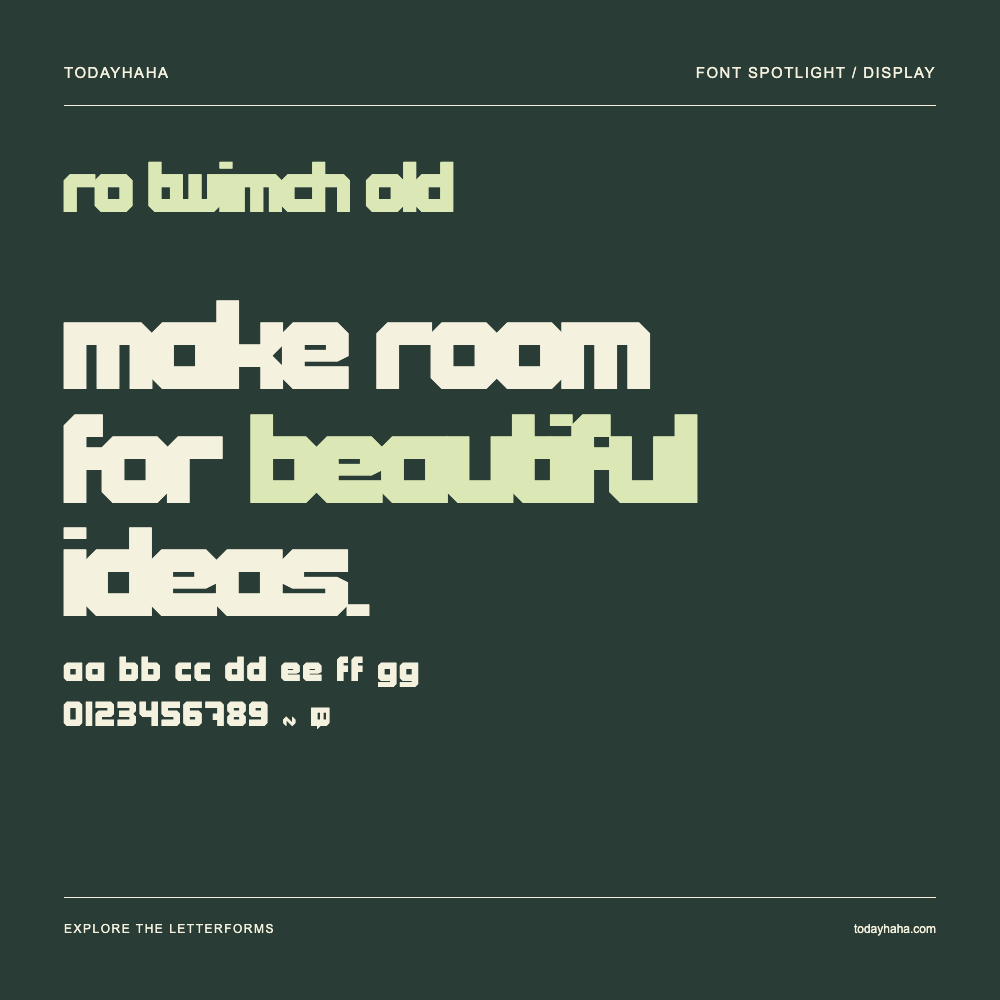 RO Twimch Old — Typography poster with sample text
