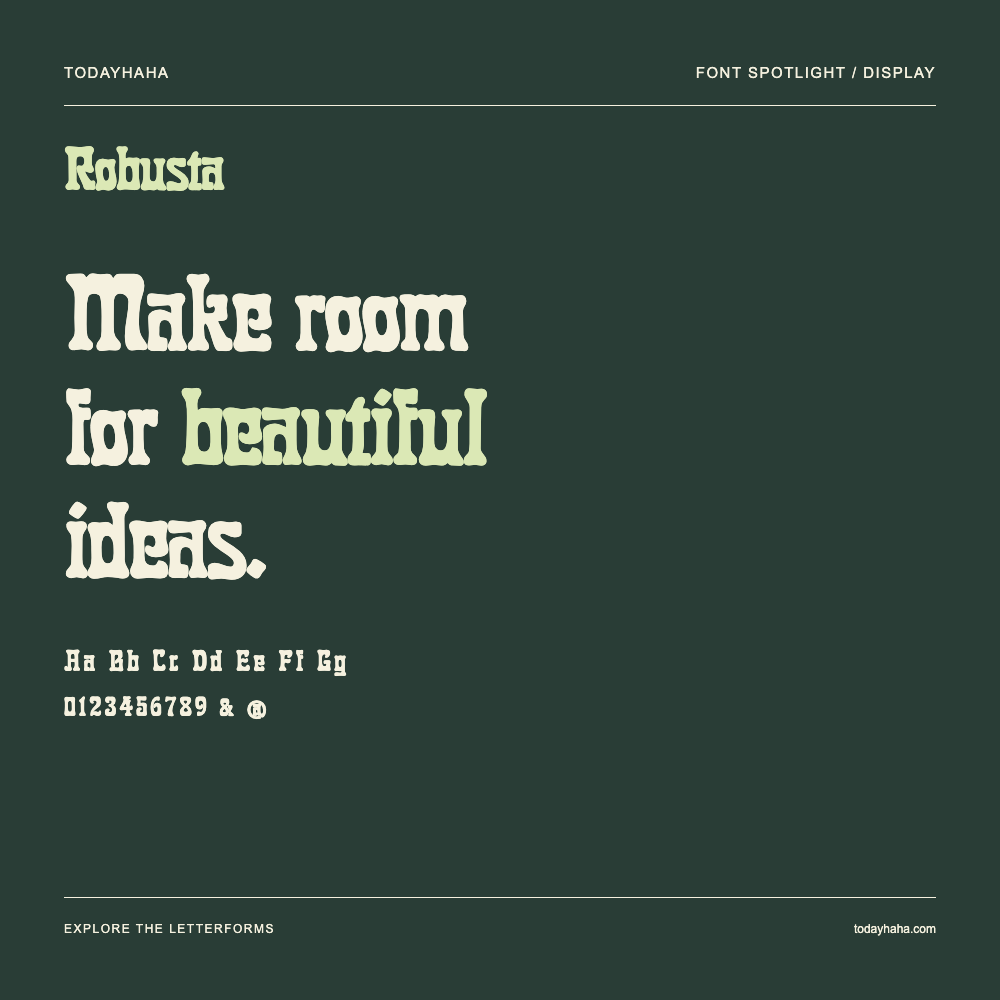 Robusta — Typografieposter mit Beispieltext