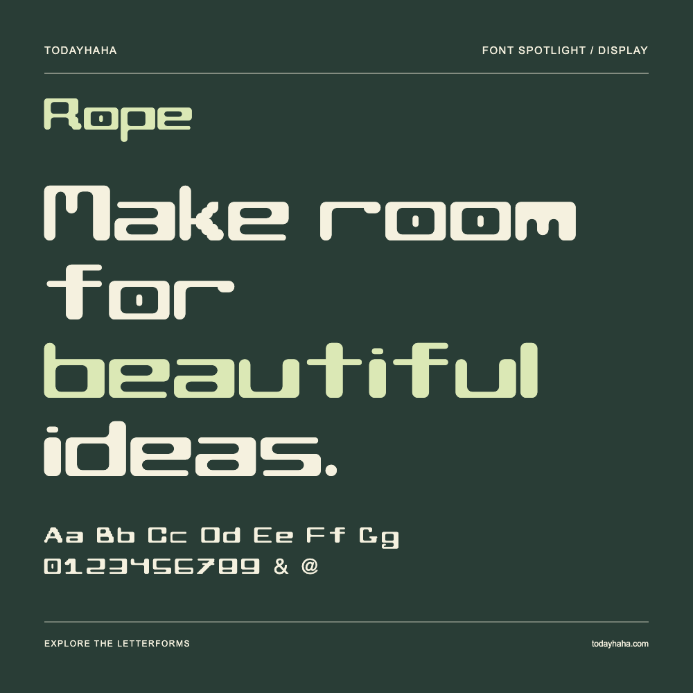 Rope — Affiche typographique avec exemple de texte
