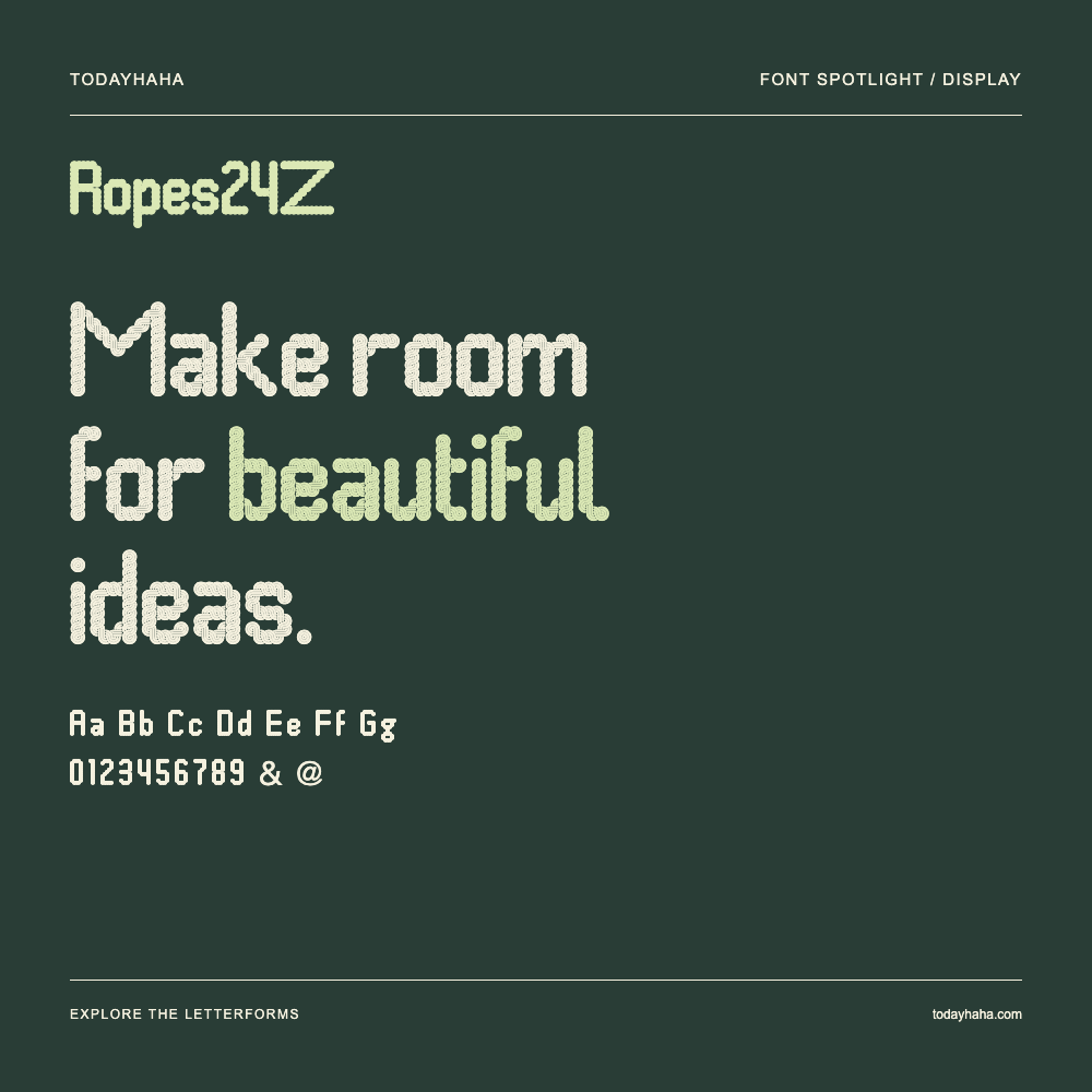 Ropes24Z — 字体排版海报：示例文字