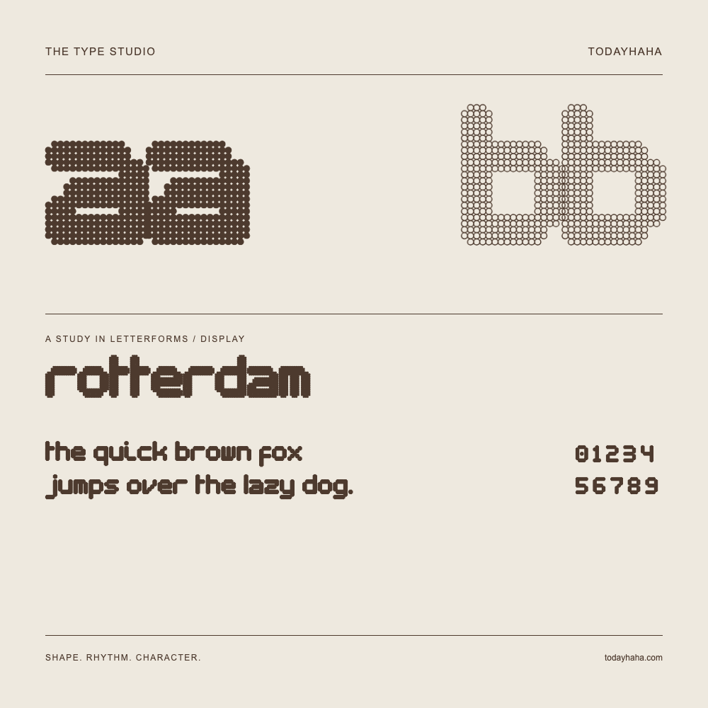 Rotterdam — Studio delle lettere con frase e numeri