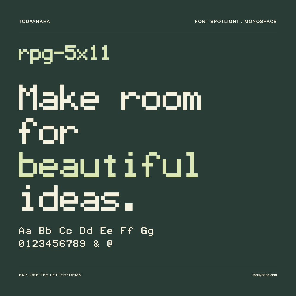 rpg-5x11 — Póster tipográfico con texto de muestra
