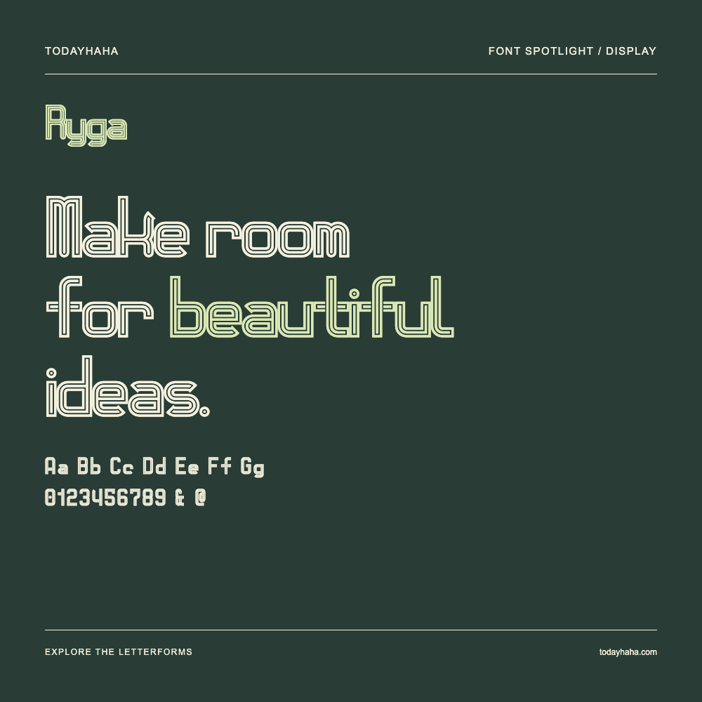 Ryga — Typografieposter mit Beispieltext