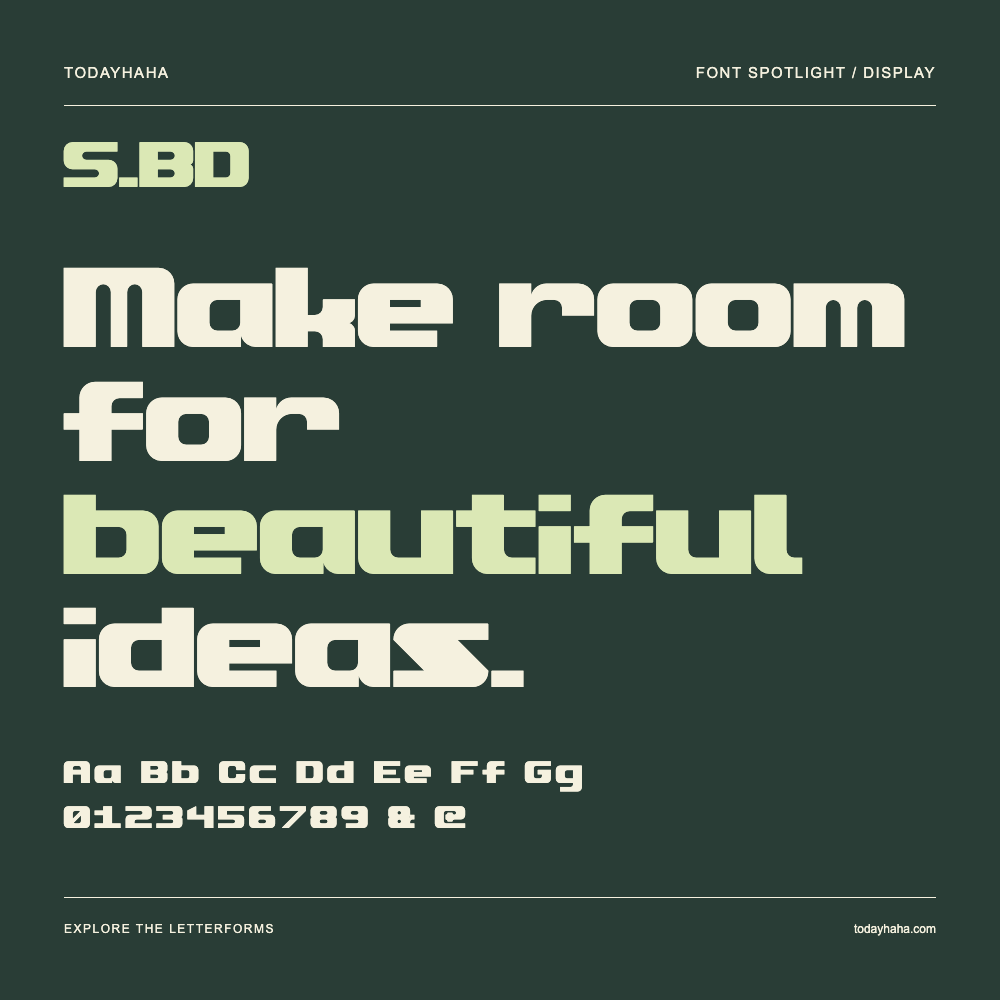 S.BD — Affiche typographique avec exemple de texte