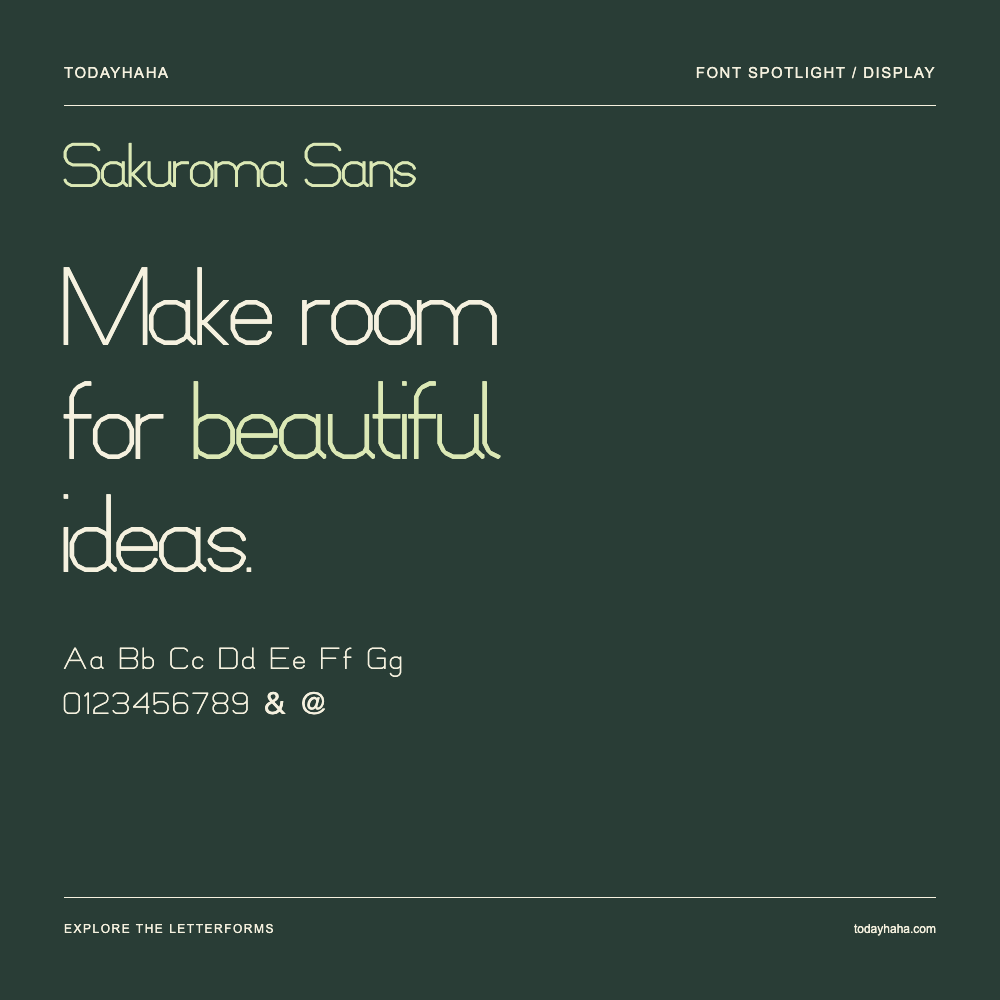 Sakuroma Sans — 字体排版海报：示例文字