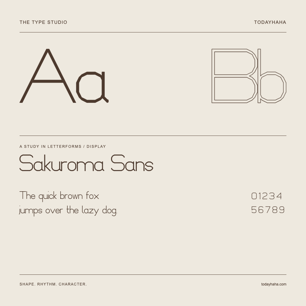 Sakuroma Sans — 字形展示：示例句子与数字