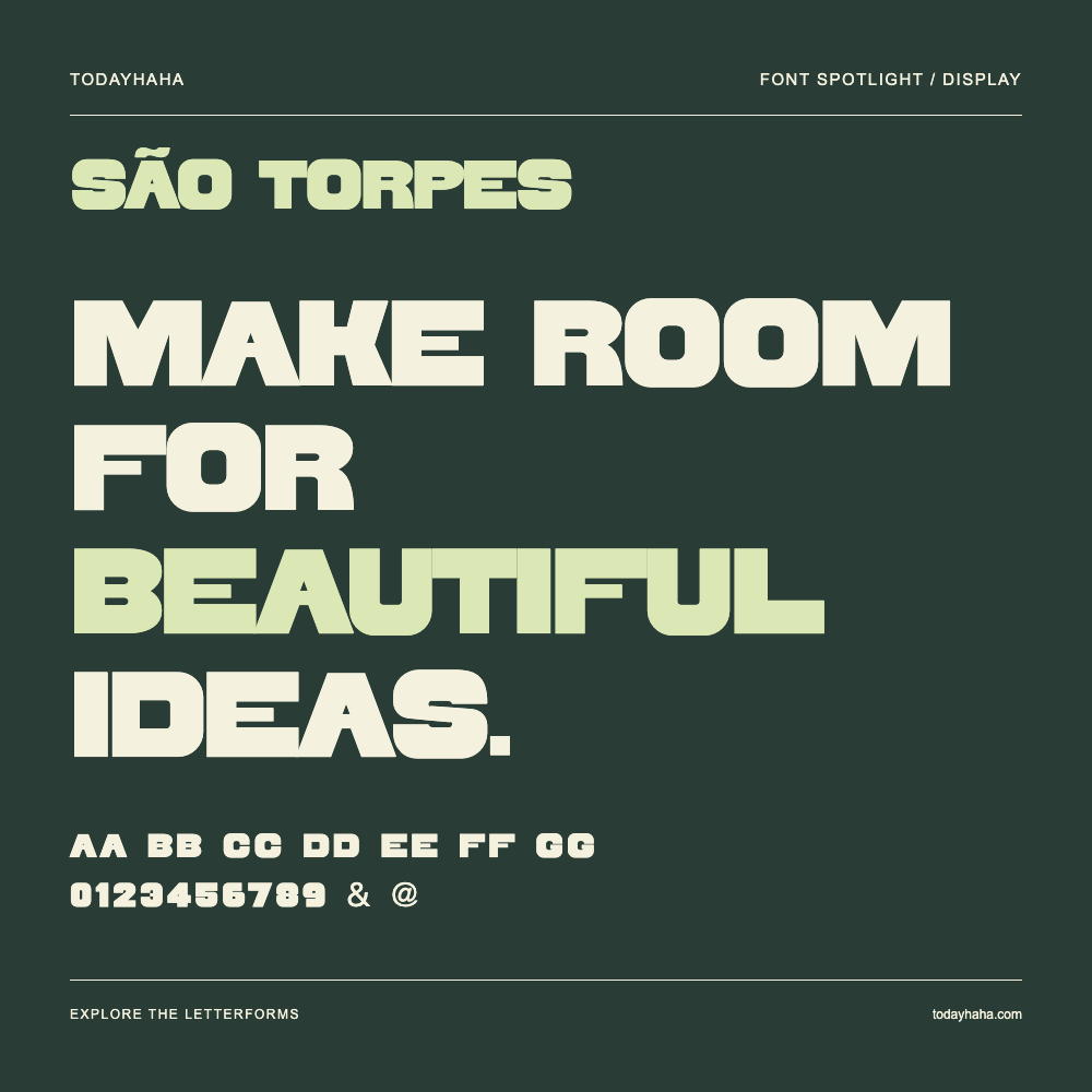 São Torpes — Typografieposter mit Beispieltext