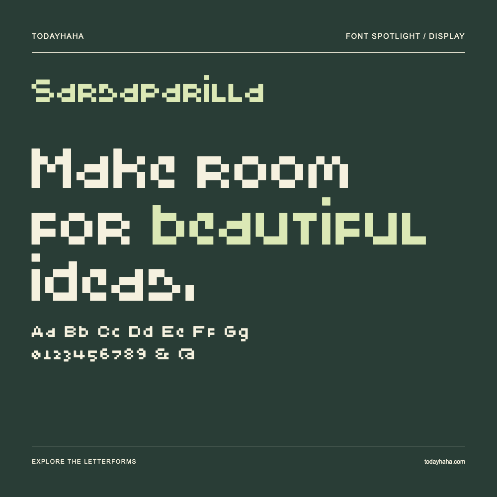 Sarsaparilla — Typografieposter mit Beispieltext