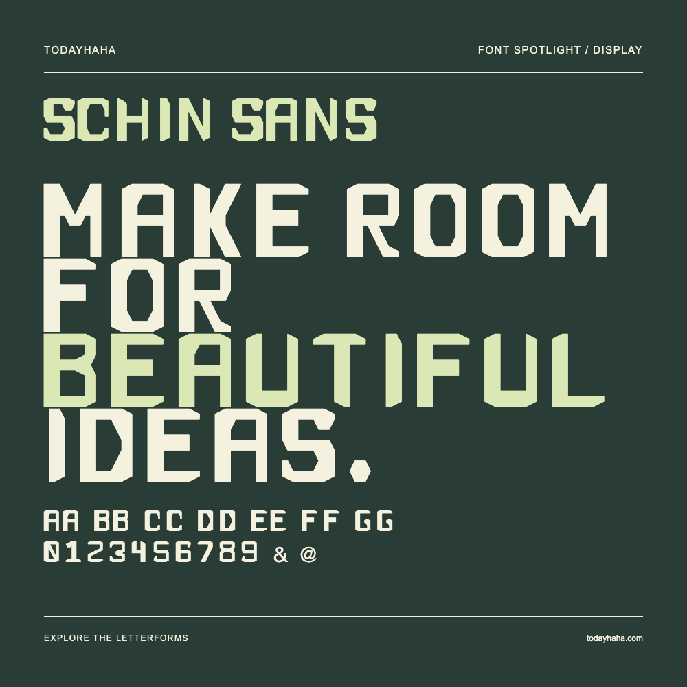 Schin Sans — Typography poster with sample text