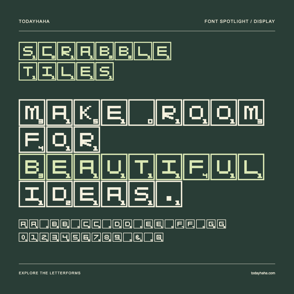 Scrabble Tiles — Póster tipográfico con texto de muestra