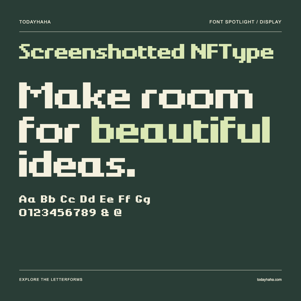 Screenshotted NFType — Typography poster with sample text