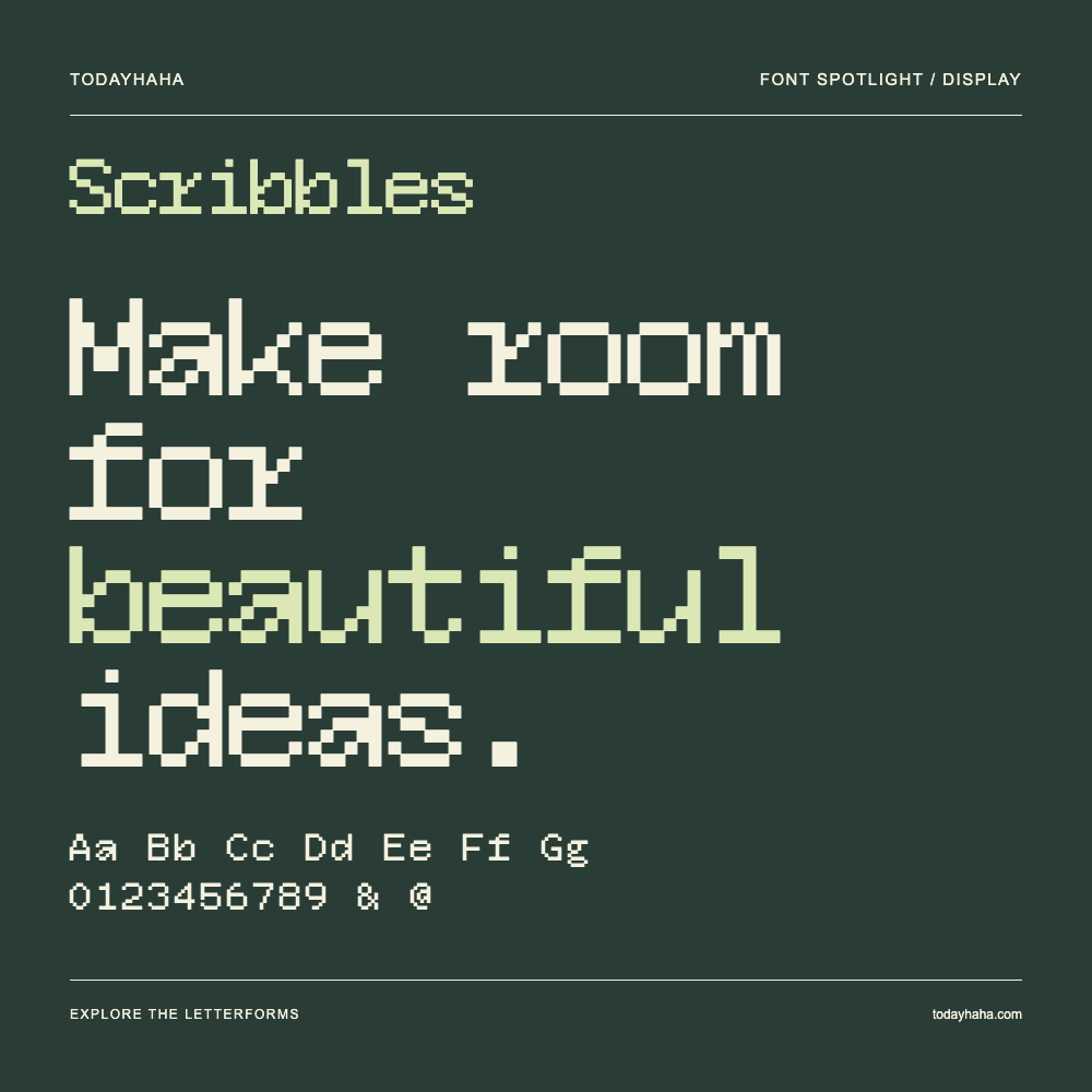 Scribbles — Typografieposter mit Beispieltext