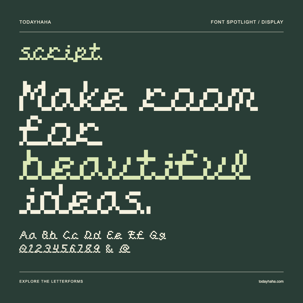 script — Typografieposter mit Beispieltext