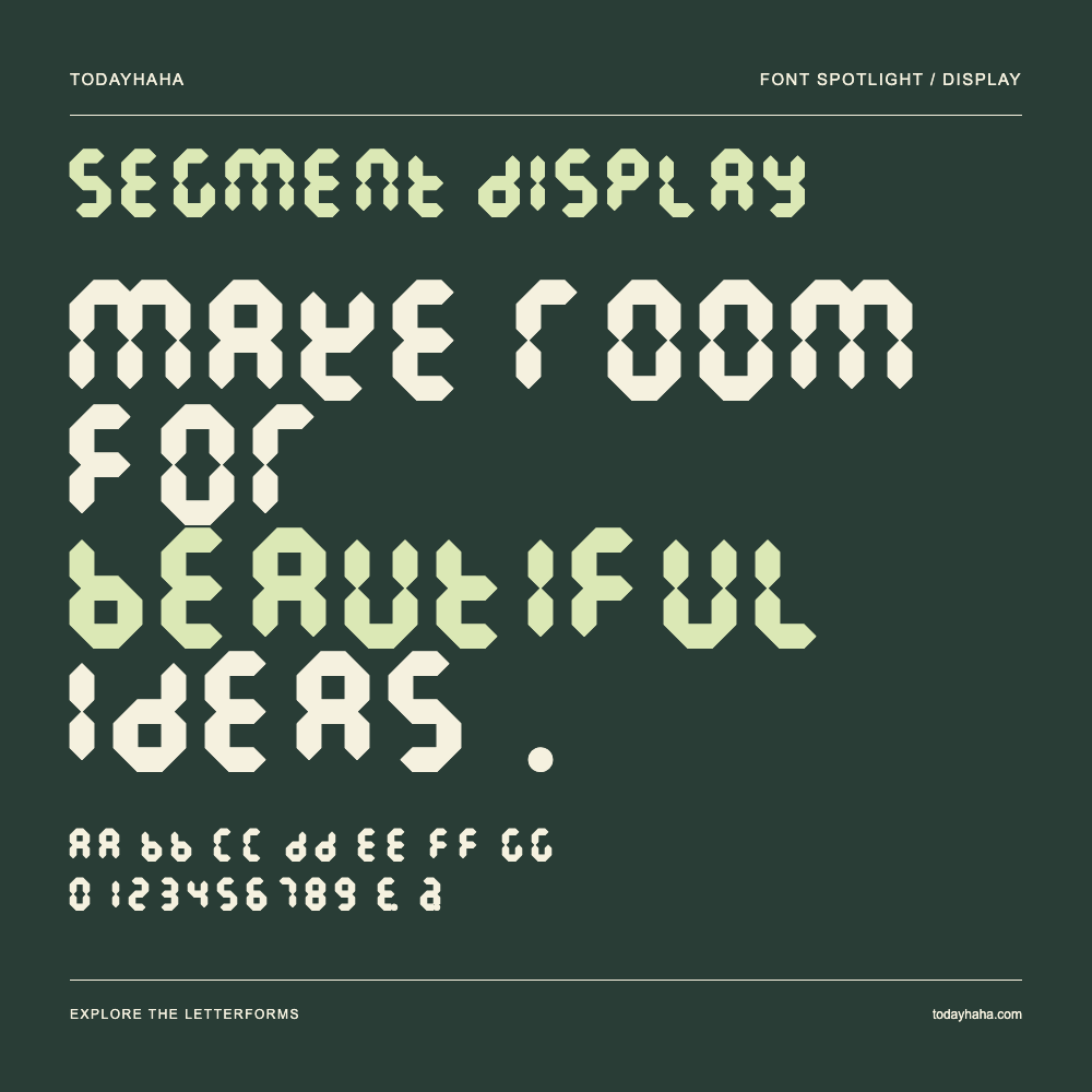Segment Display — Typography poster with sample text