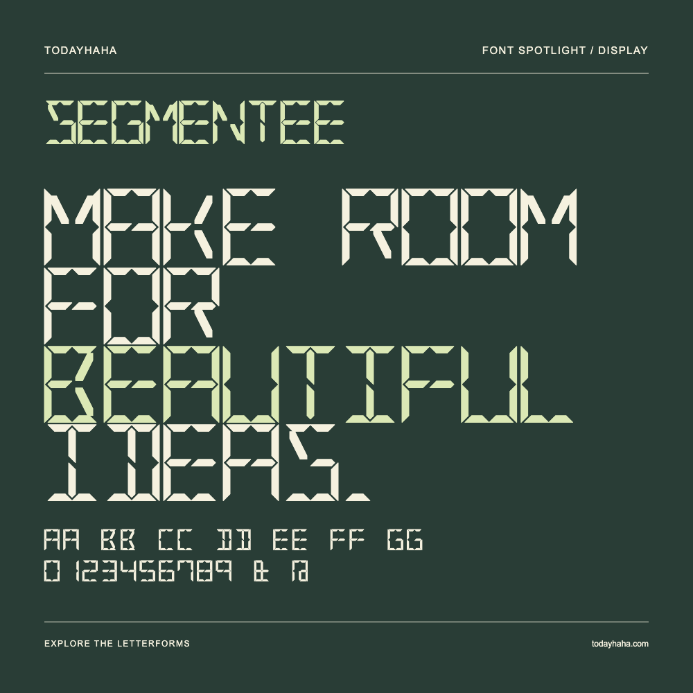 Segmentee — Typografieposter mit Beispieltext