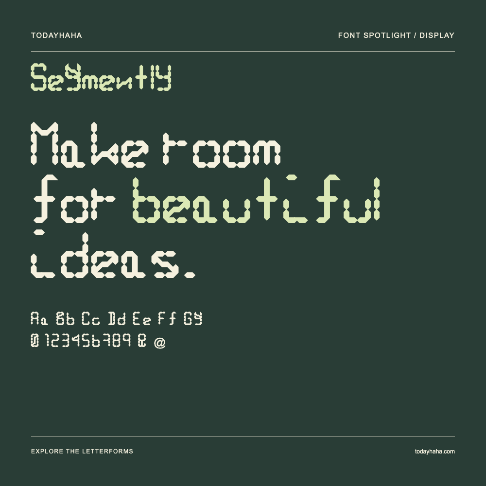 Segmently — 字体排版海报：示例文字