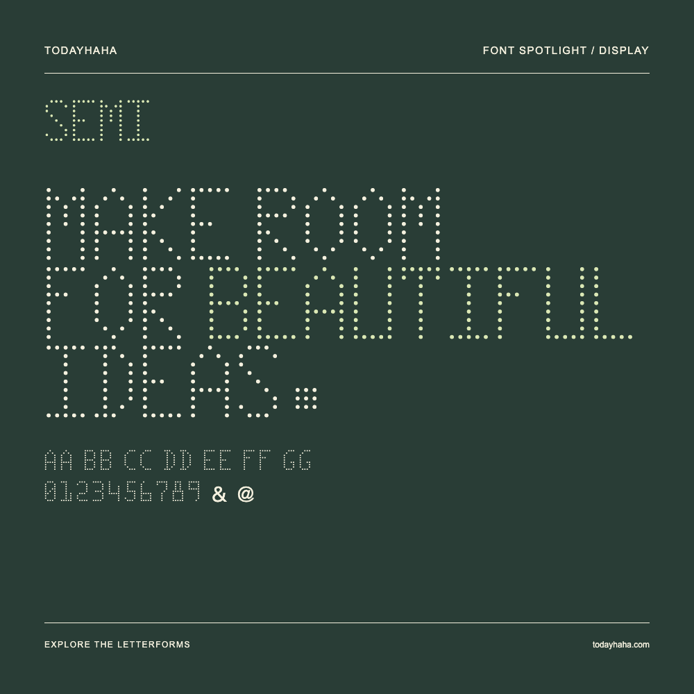 SEMI — Typografieposter mit Beispieltext