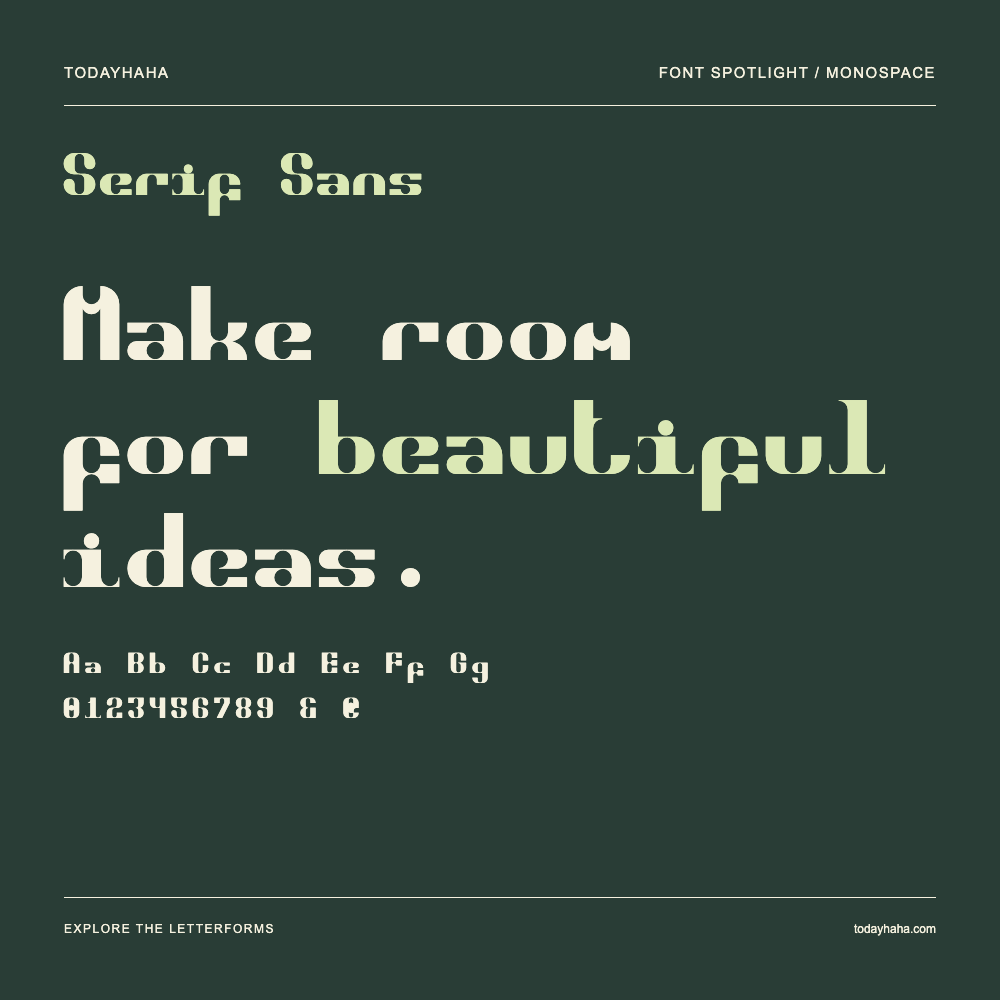 Serif Sans — Typografieposter mit Beispieltext