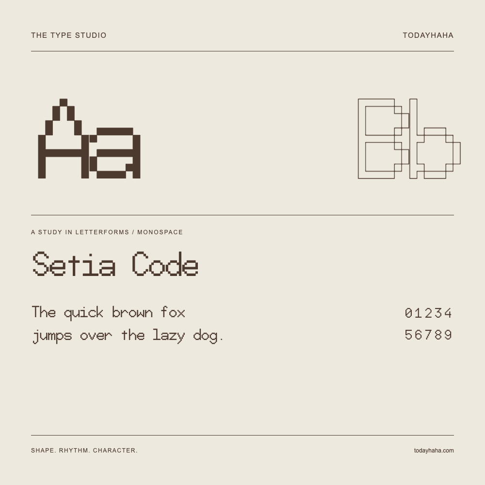 Setia Code — Estudio de letras con una frase y números