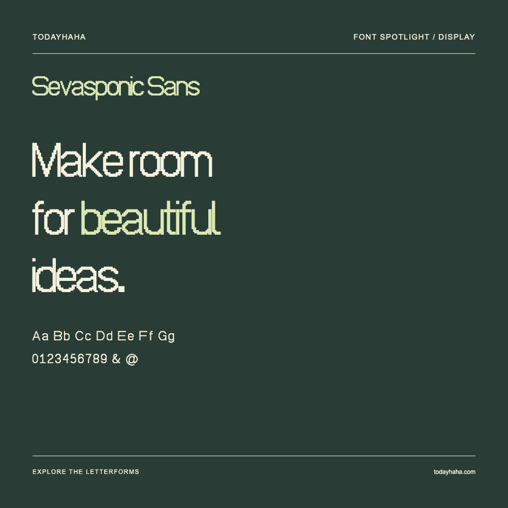 Sevasponic Sans — Typography poster with sample text
