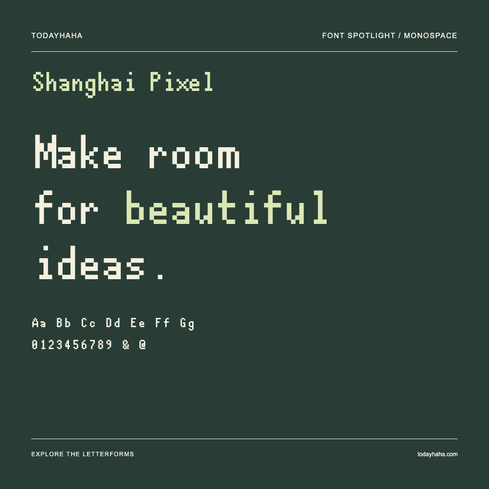 Shanghai Pixel — Typografieposter mit Beispieltext