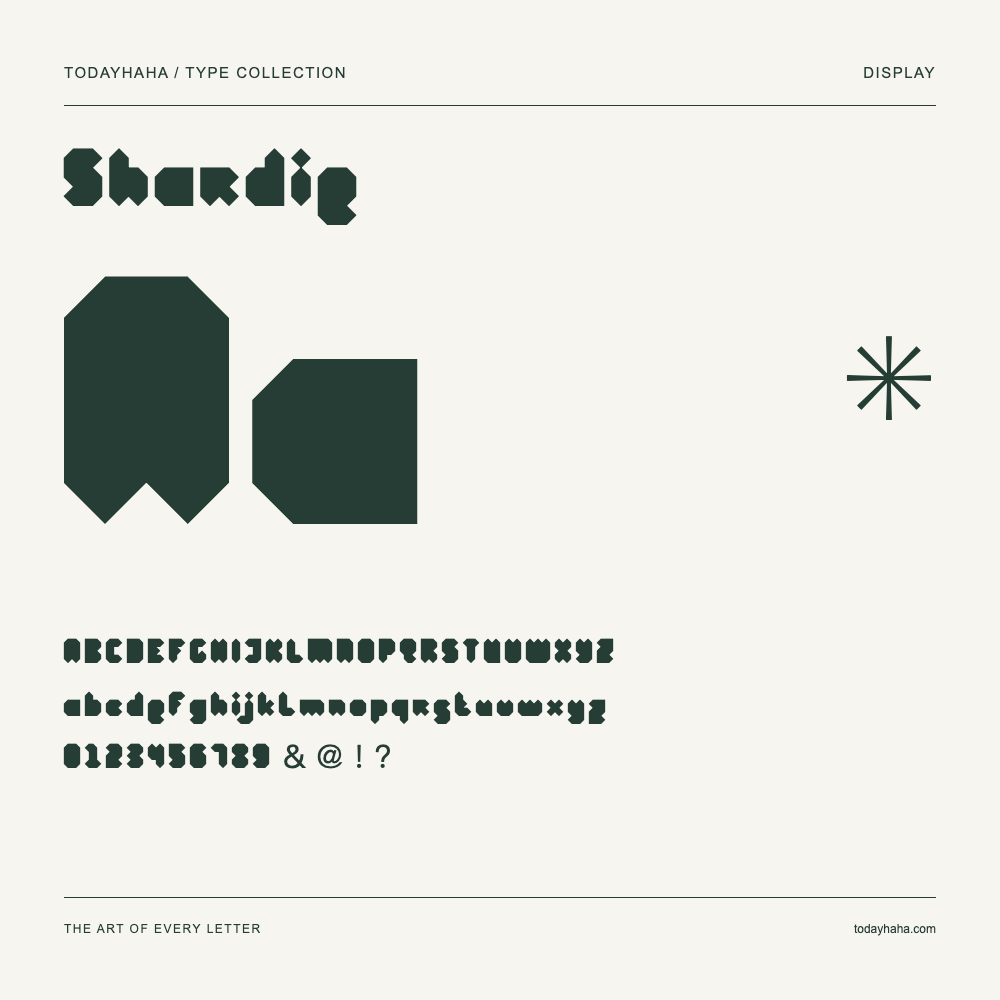 Shardie — Campione con lettere maiuscole, minuscole e numeri