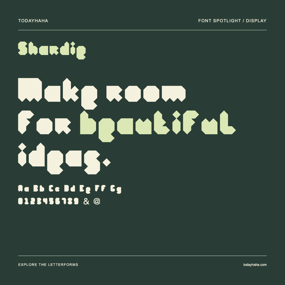 Shardie — Poster tipografico con testo di esempio