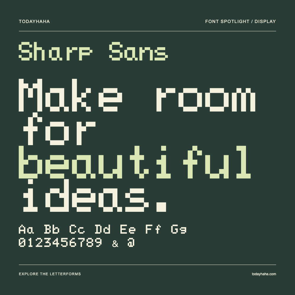 Sharp Sans — Póster tipográfico con texto de muestra