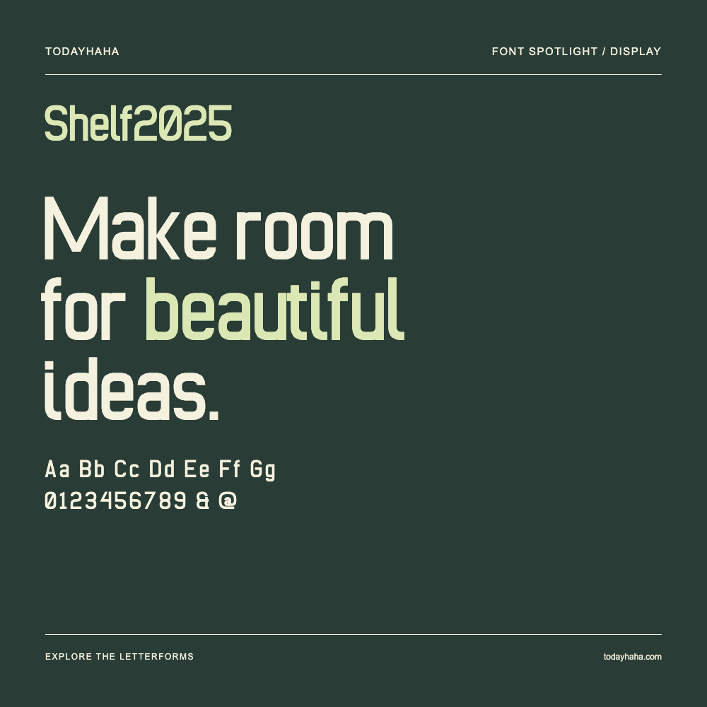 Shelf2025 — Typografieposter mit Beispieltext