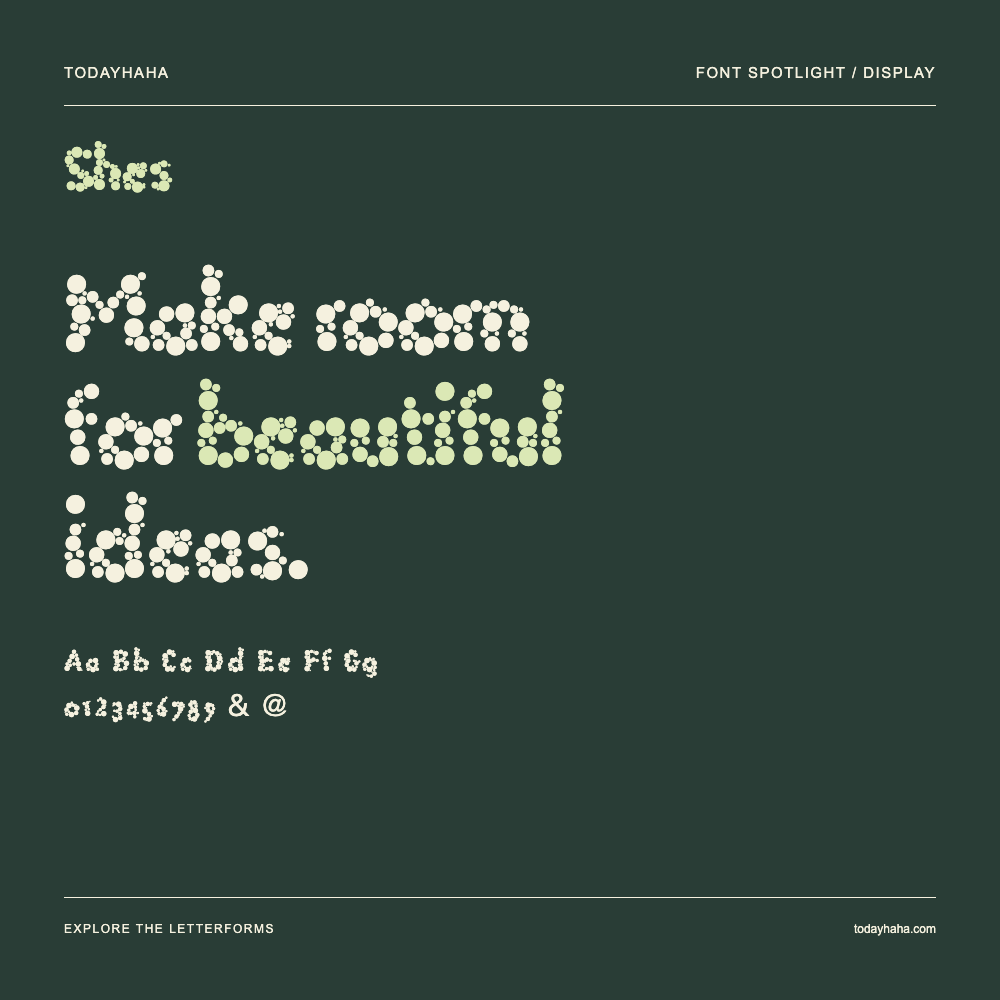 Shes — Póster tipográfico con texto de muestra