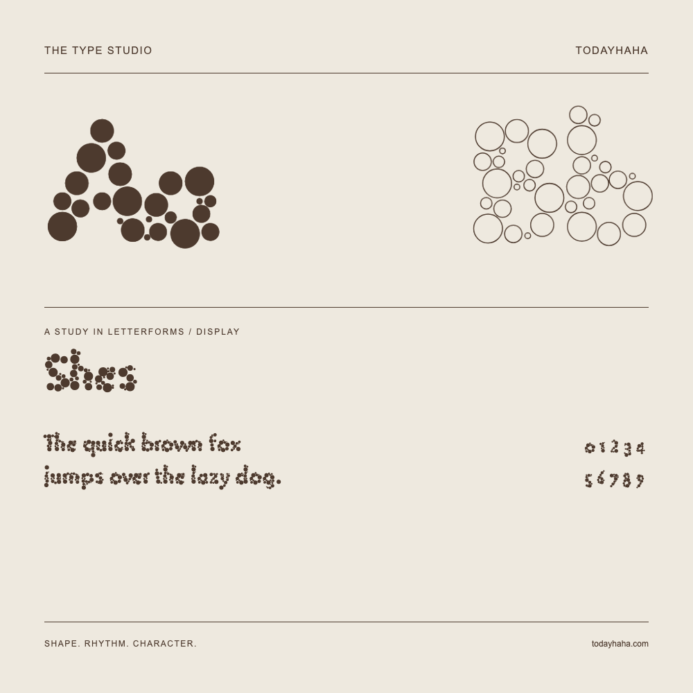 Shes — Estudio de letras con una frase y números