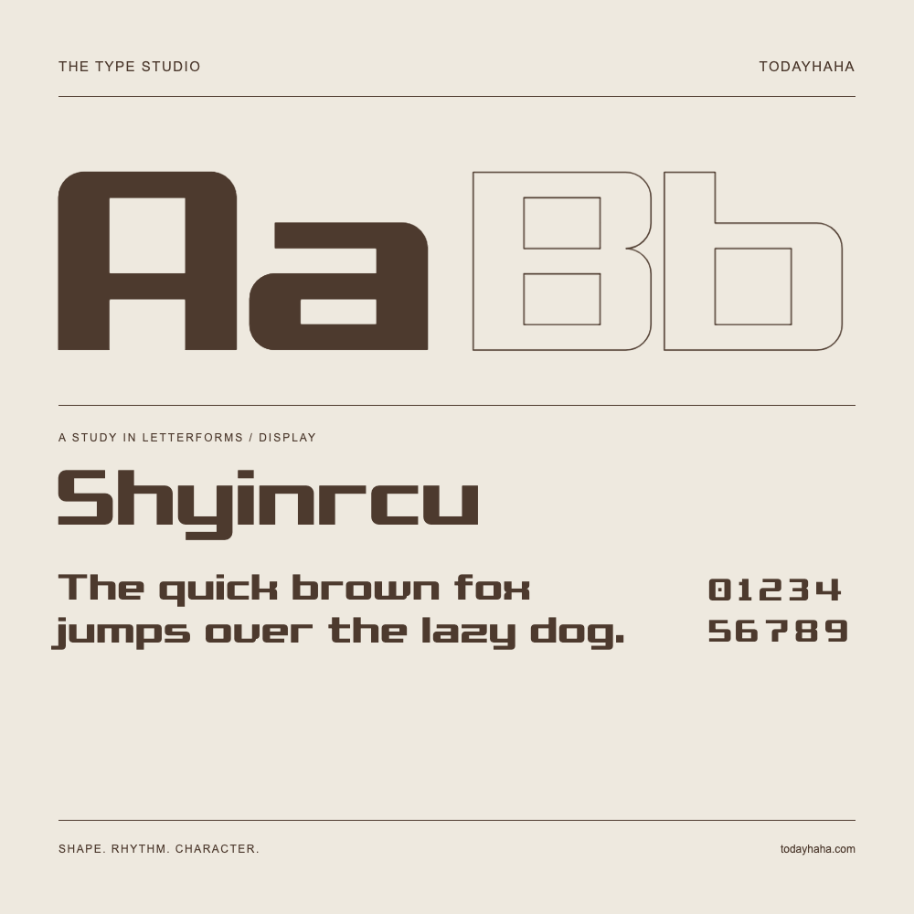 Shyinrcu — Étude des lettres avec une phrase et des chiffres