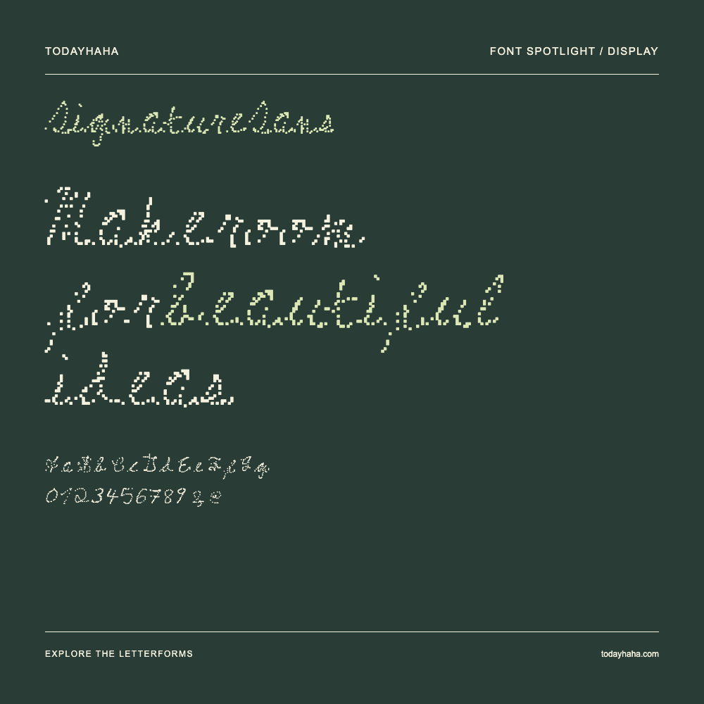 Signature Sans — 字体排版海报：示例文字