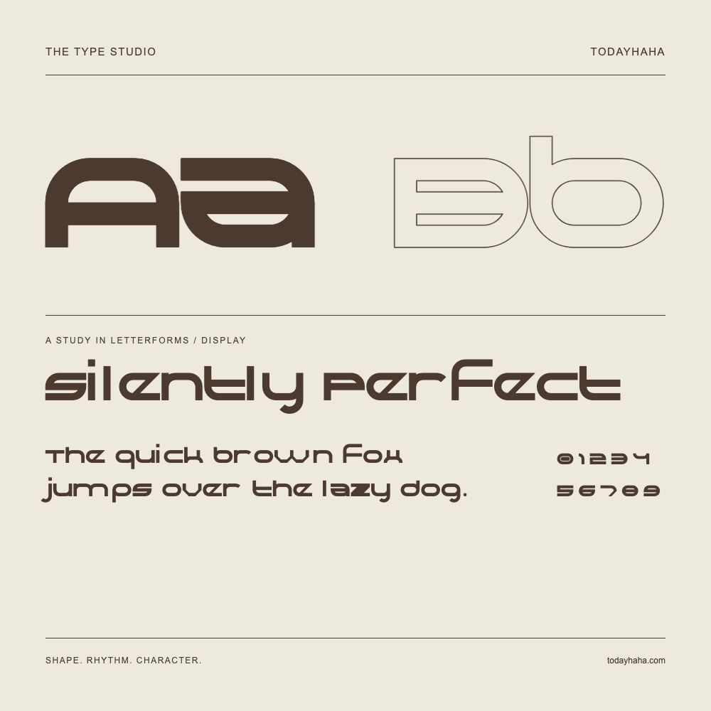 Silently Perfect — Estudio de letras con una frase y números