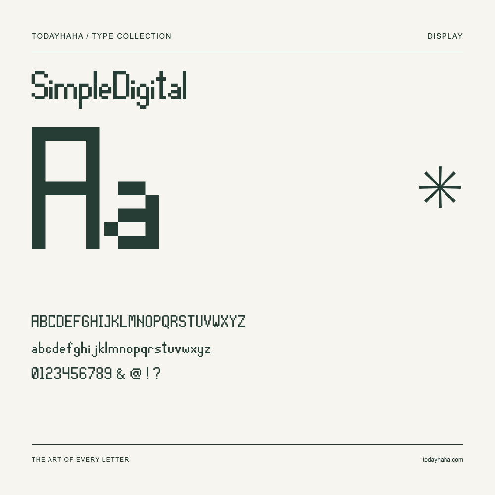 SimpleDigital — Muestra de mayúsculas, minúsculas y números