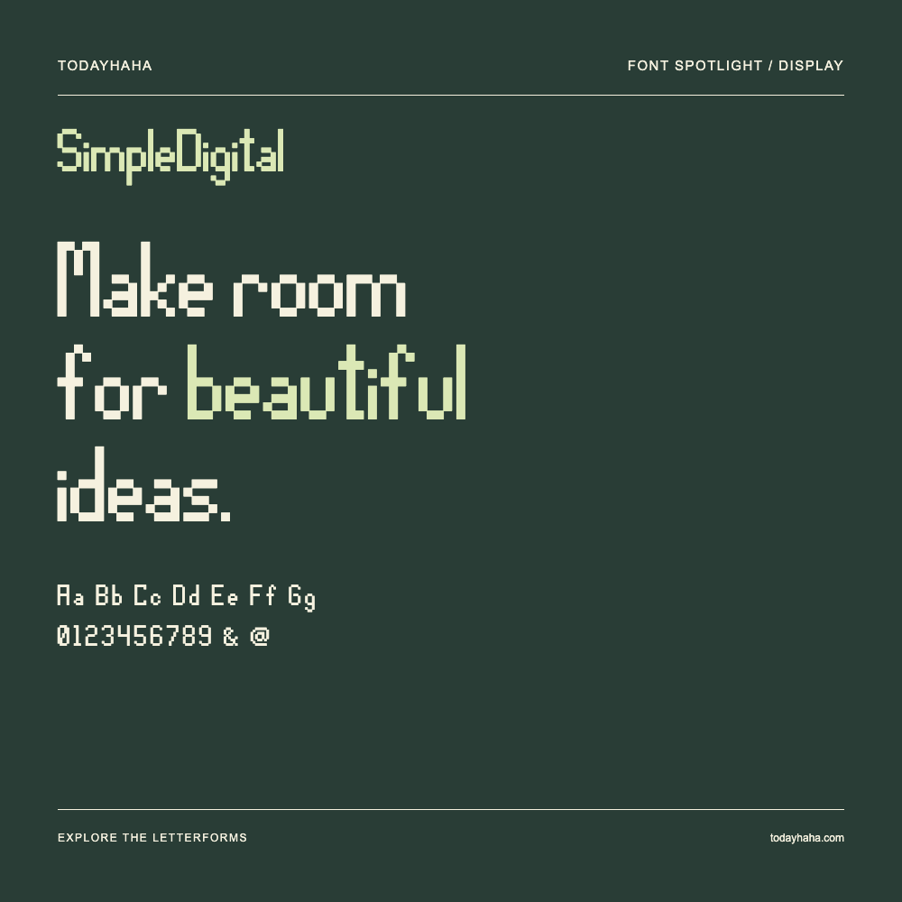 SimpleDigital — Póster tipográfico con texto de muestra