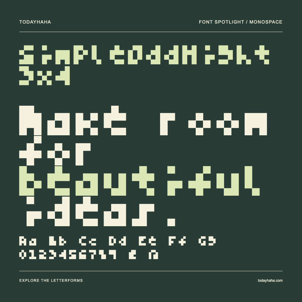 SimpleOddHight3x4 — Typography poster with sample text
