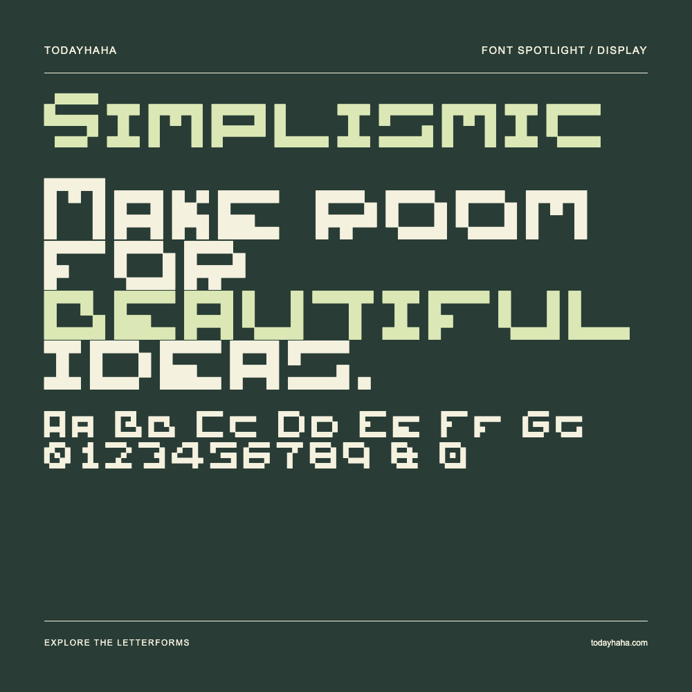Simplismic — Póster tipográfico con texto de muestra